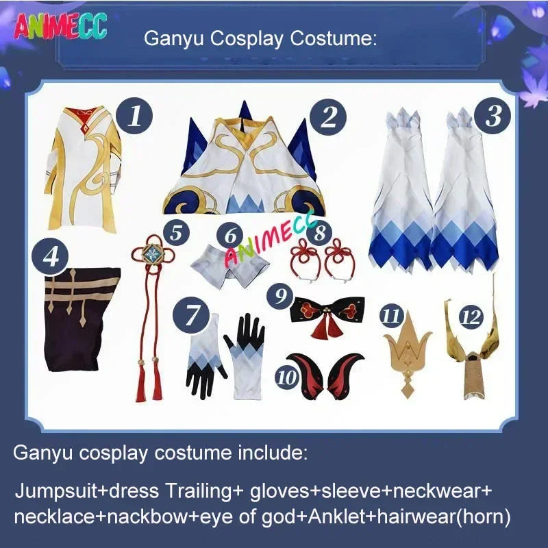 Genshin Impact Ganyu Cosplay Costume - Ganyu Costume / S / Genshin Impact - Anime - Costumes - 8 - 2024