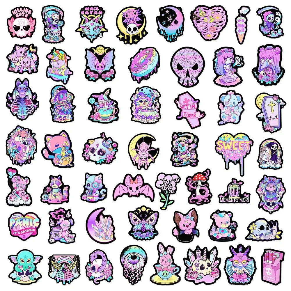 Gothic Horror Stickers Pack: Cute Anime Graffiti Decals - Anime - Decorative Stickers - 4 - 2024