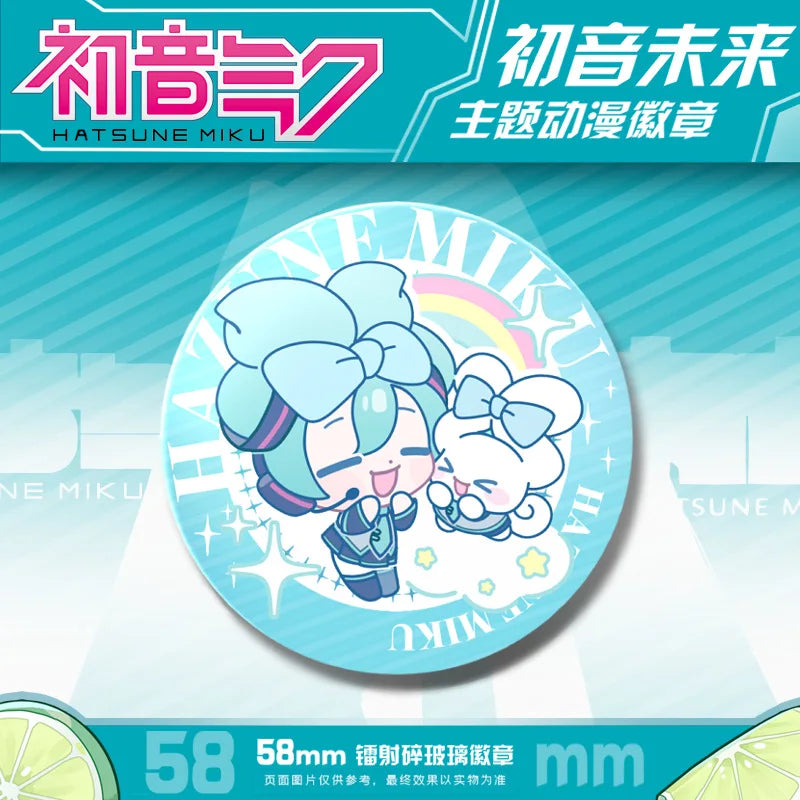 Hatsune Miku Anime Kawaii Button Pin - Cute Badges for Backpacks & Fans - Hatsune Miku 21 / 58mm - Anime - Apparel &