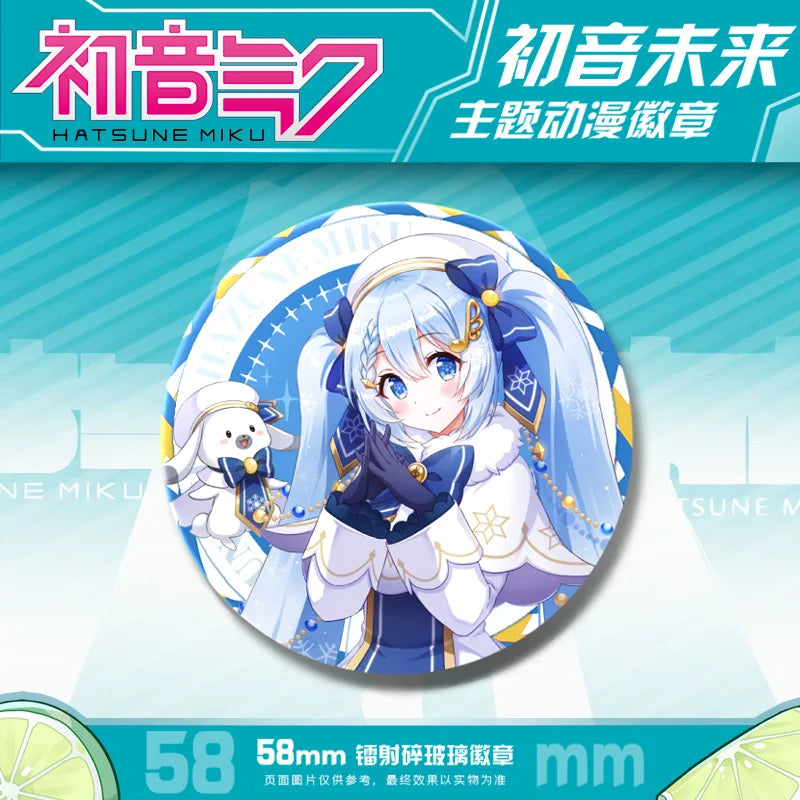 Hatsune Miku Anime Kawaii Button Pin - Cute Badges for Backpacks & Fans - Hatsune Miku 14 / 58mm - Anime - Apparel &