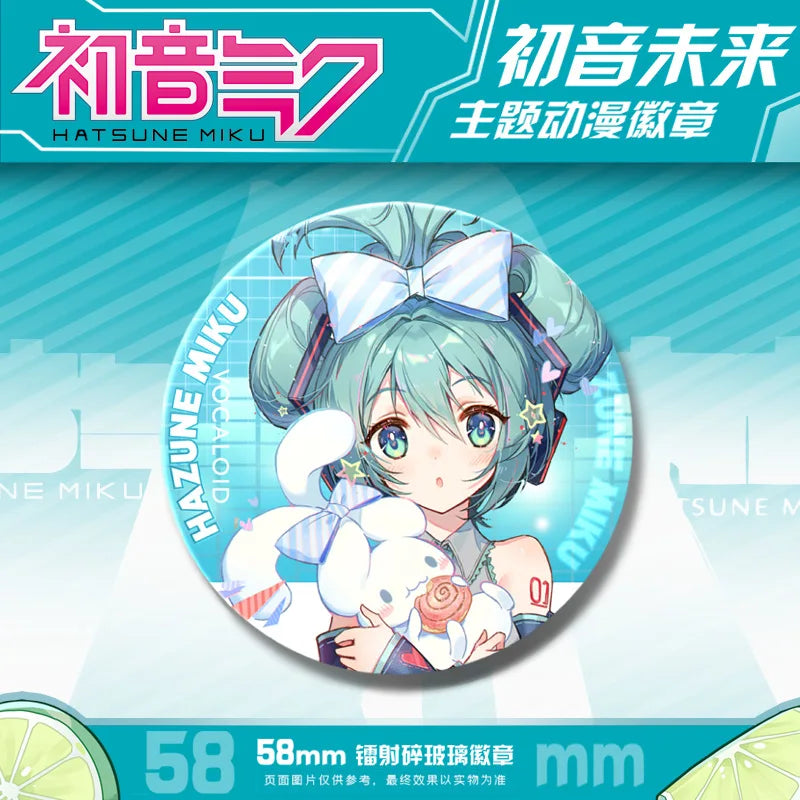 Hatsune Miku Anime Kawaii Button Pin - Cute Badges for Backpacks & Fans - Hatsune Miku 15 / 58mm - Anime - Apparel &