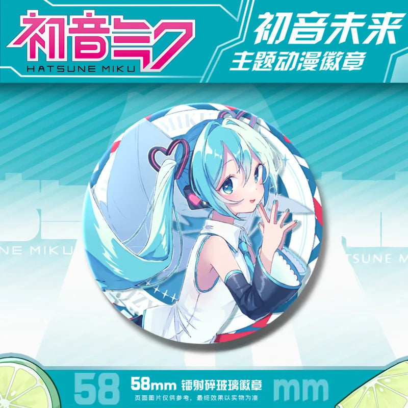 Hatsune Miku Anime Kawaii Button Pin - Cute Badges for Backpacks & Fans - Hatsune Miku 5 / 58mm - Anime - Apparel &