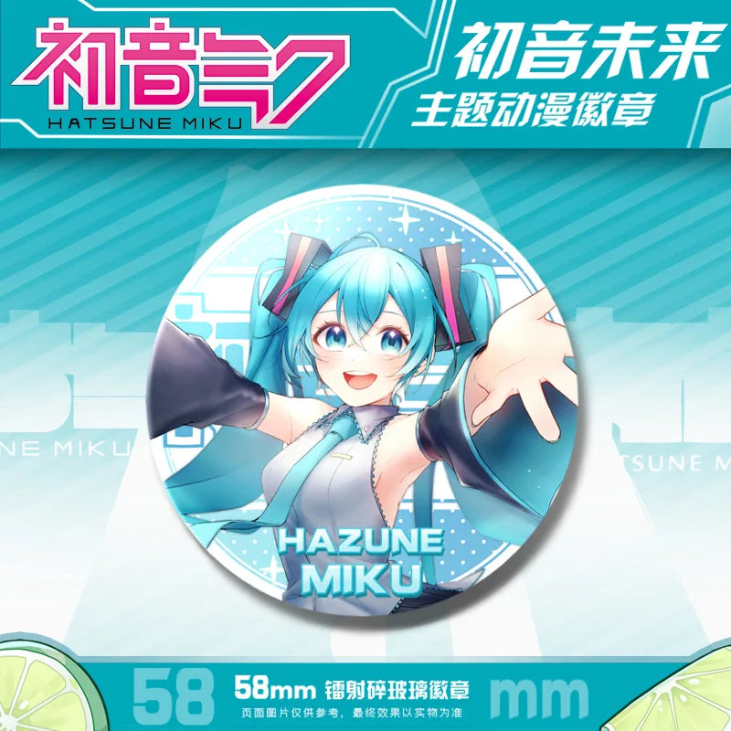 Hatsune Miku Anime Kawaii Button Pin - Cute Badges for Backpacks & Fans - Hatsune Miku 7 / 58mm - Anime - Apparel &