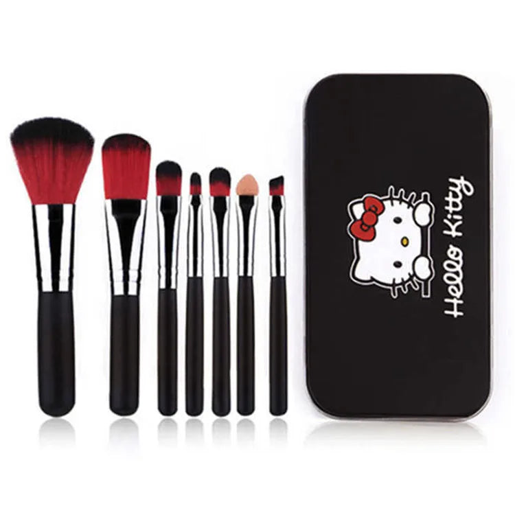 Hello Kitty Makeup Brush Set: Adorable Anime-Inspired Beauty Tools - Black - Anime - Makeup Tools - 8 - 2024