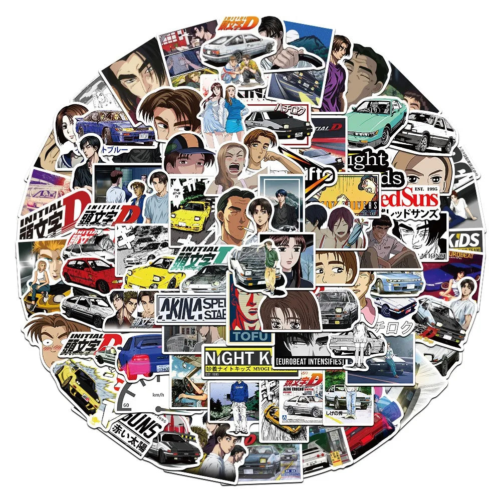 Initial D Anime Stickers - 10/30/50/100PCS - Anime - Decorative Stickers - 2 - 2024