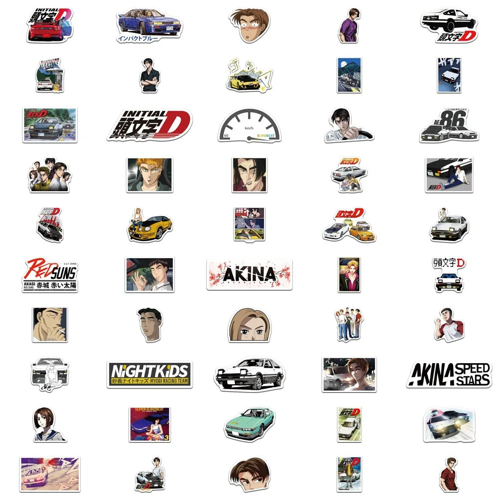 Initial D Anime Stickers - 10/30/50/100PCS - Anime - Decorative Stickers - 5 - 2024