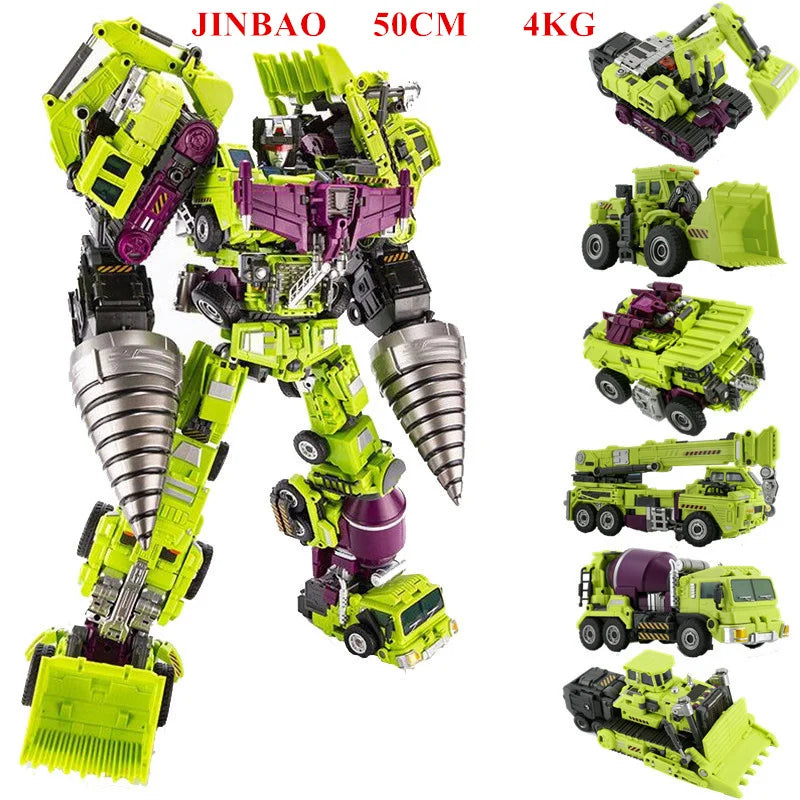 Jinbao 5-in-1 Big Transformation Predaking Anime Robot Action Figure - JINBAO Green 6 in 1 1 - Anime - Action & Toy
