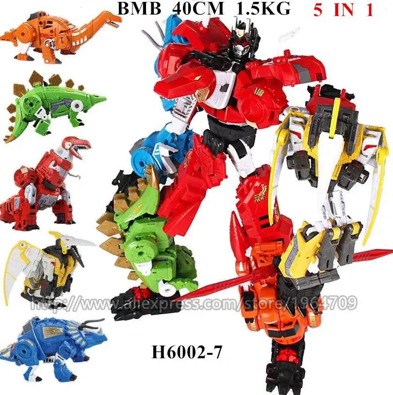 Jinbao 5-in-1 Big Transformation Predaking Anime Robot Action Figure - BMB H6002-7 5 IN 1 - Anime - Action & Toy