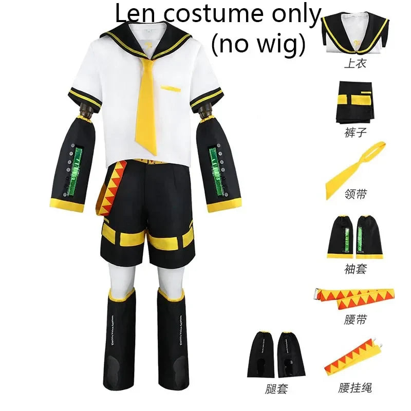 Kagamine Rin & Len Cosplay Costume JK Uniform Set - Len costume / XS - Anime - Costumes - 7 - 2024