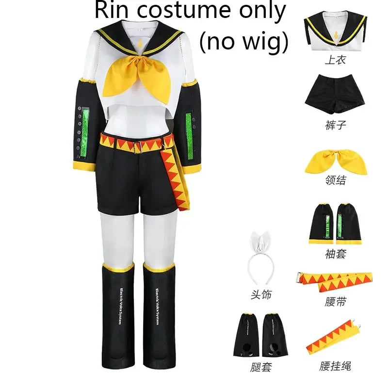 Kagamine Rin & Len Cosplay Costume JK Uniform Set - Rin costume / XS - Anime - Costumes - 6 - 2024