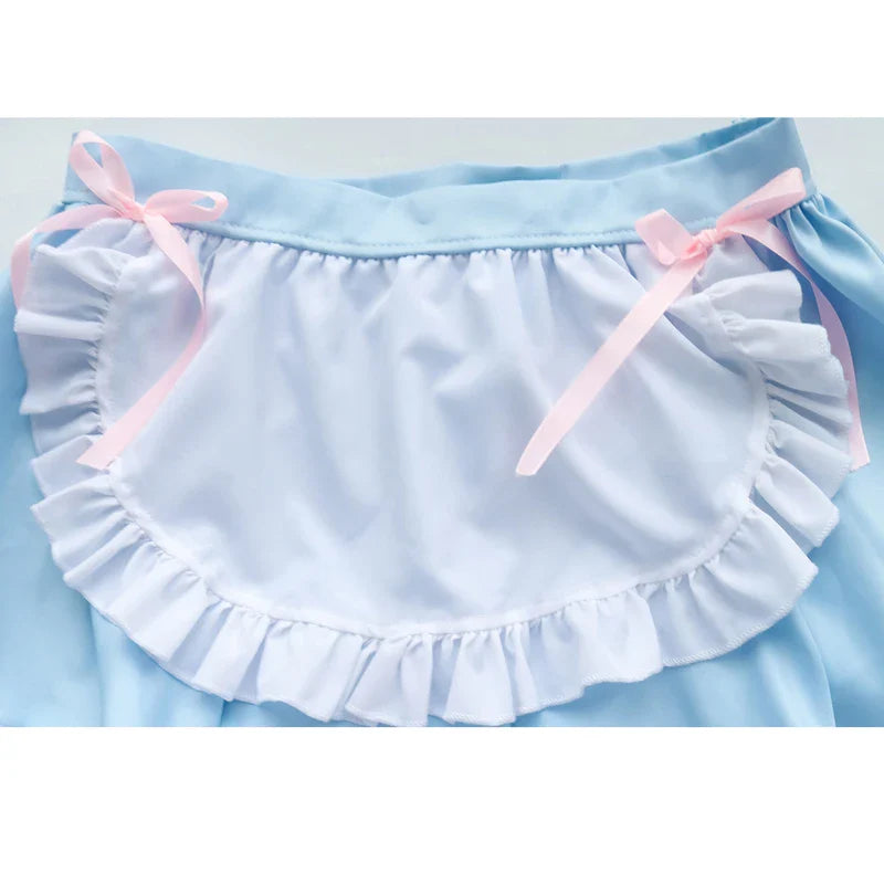 Kawaii Girl Anime Cafe Clerk Maid Uniform - Blue / One Size - Anime - Costumes - 6 - 2024