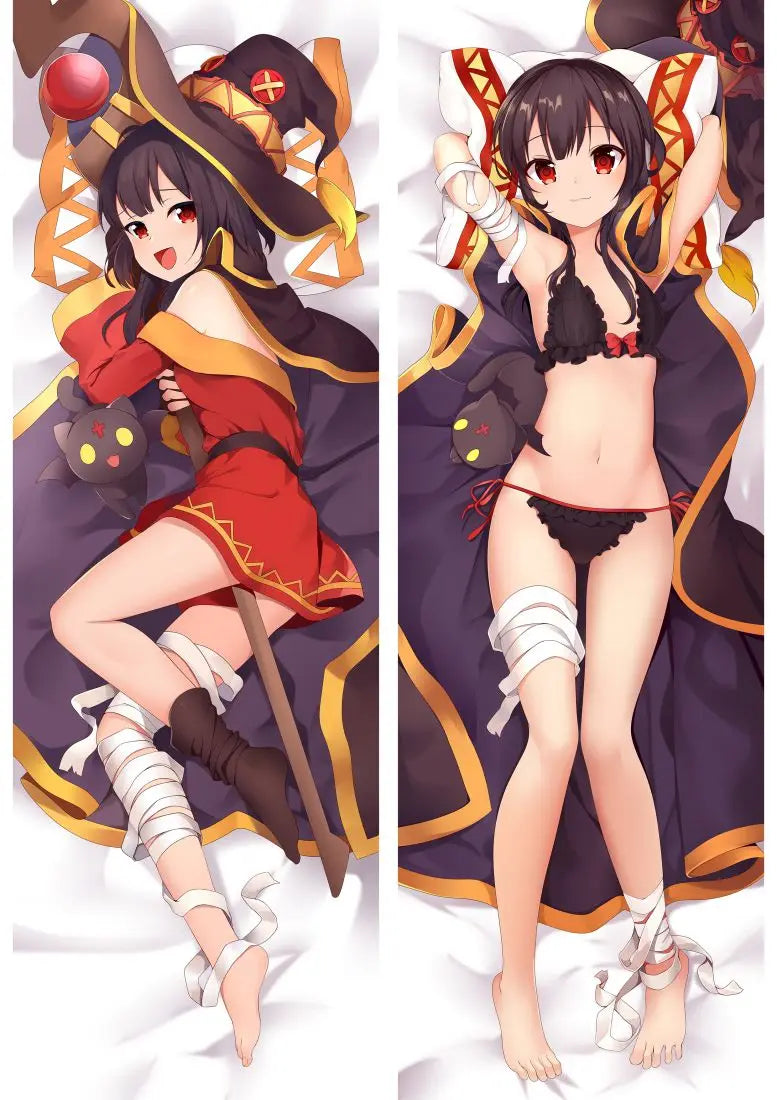 Konosuba Dakimakura - Yunyun Eris Megumin Cartoon Anime Pillowcase - 810090 / 34x100cm 2way - Anime - Clothing - 14