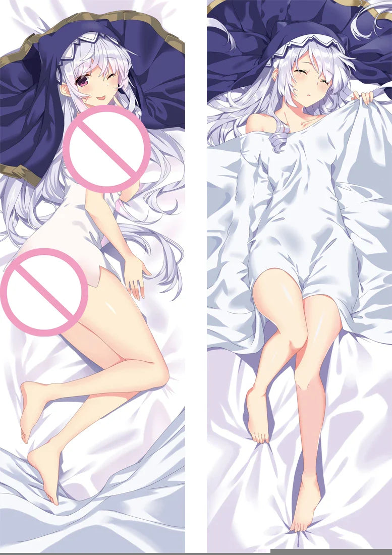Konosuba Dakimakura - Yunyun Eris Megumin Cartoon Anime Pillowcase - Eris-911007 / 34x100cm 2way - Anime - Clothing