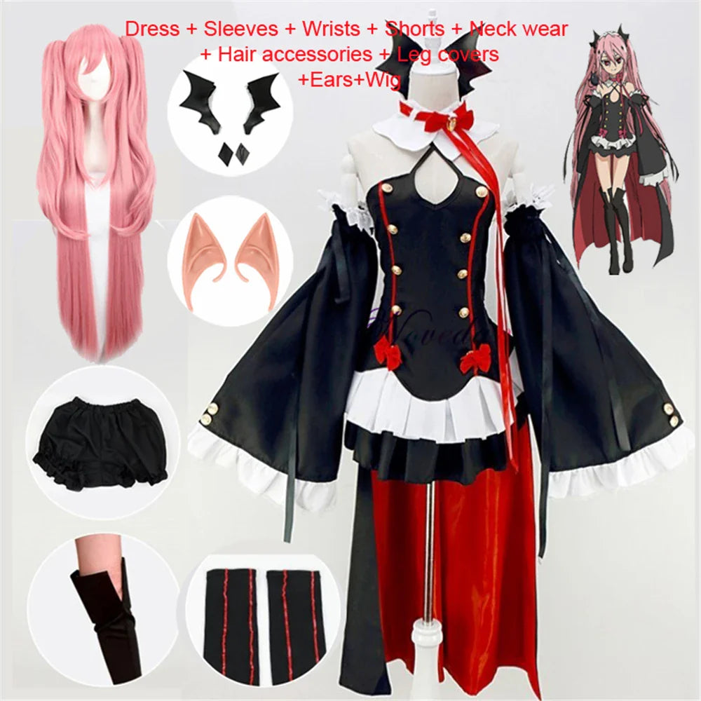 Krul Tepes Cosplay Costume - Seraph Of The End Owari no Seraph - Full Set / S / Owari No Seraph - Anime - Costumes - 7