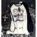 Yami Kawaii Long Sleeve Tee – Anime Maid Print - T-Shirts - Long - Round - T-Shirts - 8