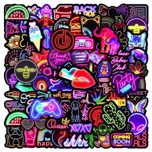 Anime Neon Light Graffiti Stickers - 10/30/50/100PCS - 10pcs - Anime - Decorative Stickers - 1 - 2024