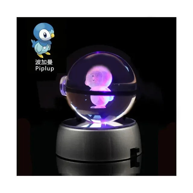 Pokemon Gengar 3D Crystal Ball - Piplup / 5cm NO base - Anime - Toys - 25 - 2024