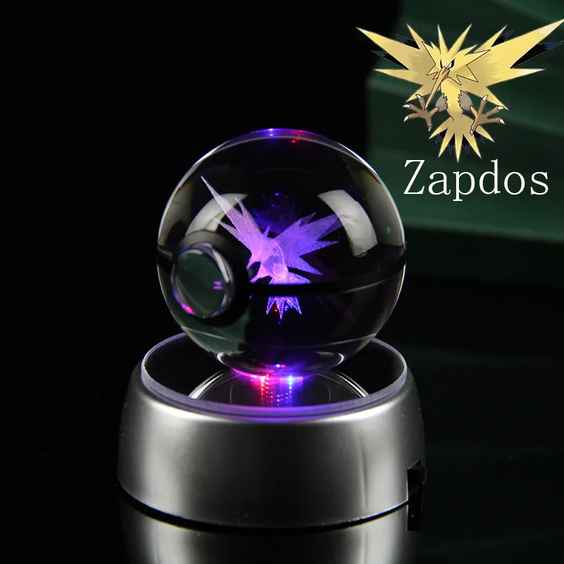 Pokemon Gengar 3D Crystal Ball - Zapdos / 5cm NO base - Anime - Toys - 47 - 2024