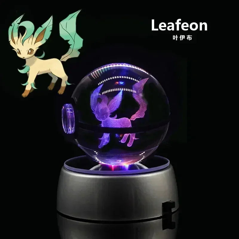 Pokemon Gengar 3D Crystal Ball - Leafeon / 5cm NO base - Anime - Toys - 46 - 2024