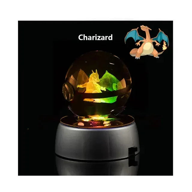 Pokemon Gengar 3D Crystal Ball - Charizard / 5cm NO base - Anime - Toys - 24 - 2024