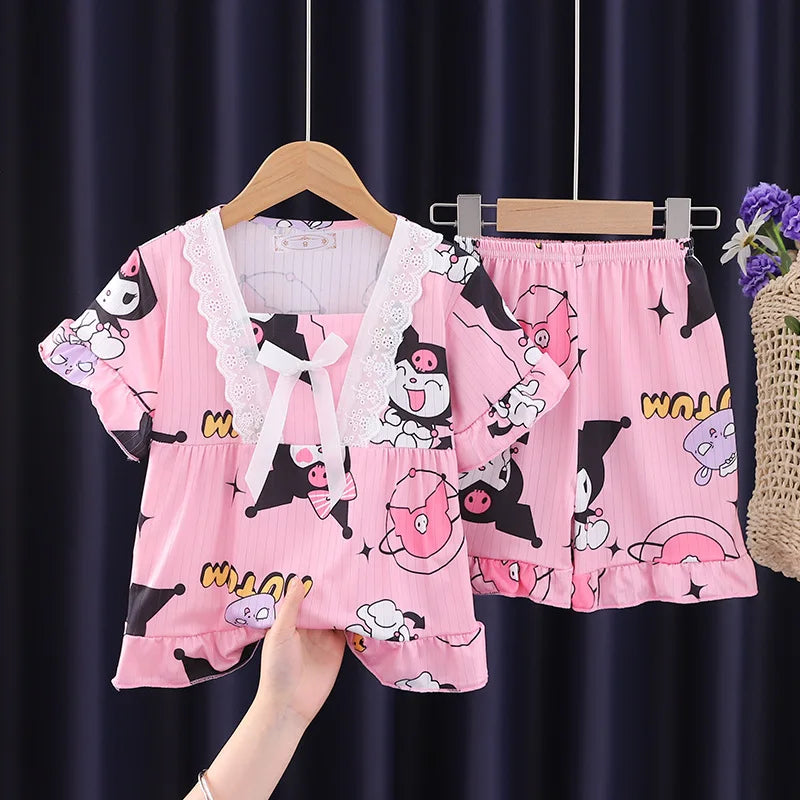 Sanrio Cartoon Children Pajamas - Light Pink / 12 - Anime - Sleepwear & Loungewear - 8 - 2024