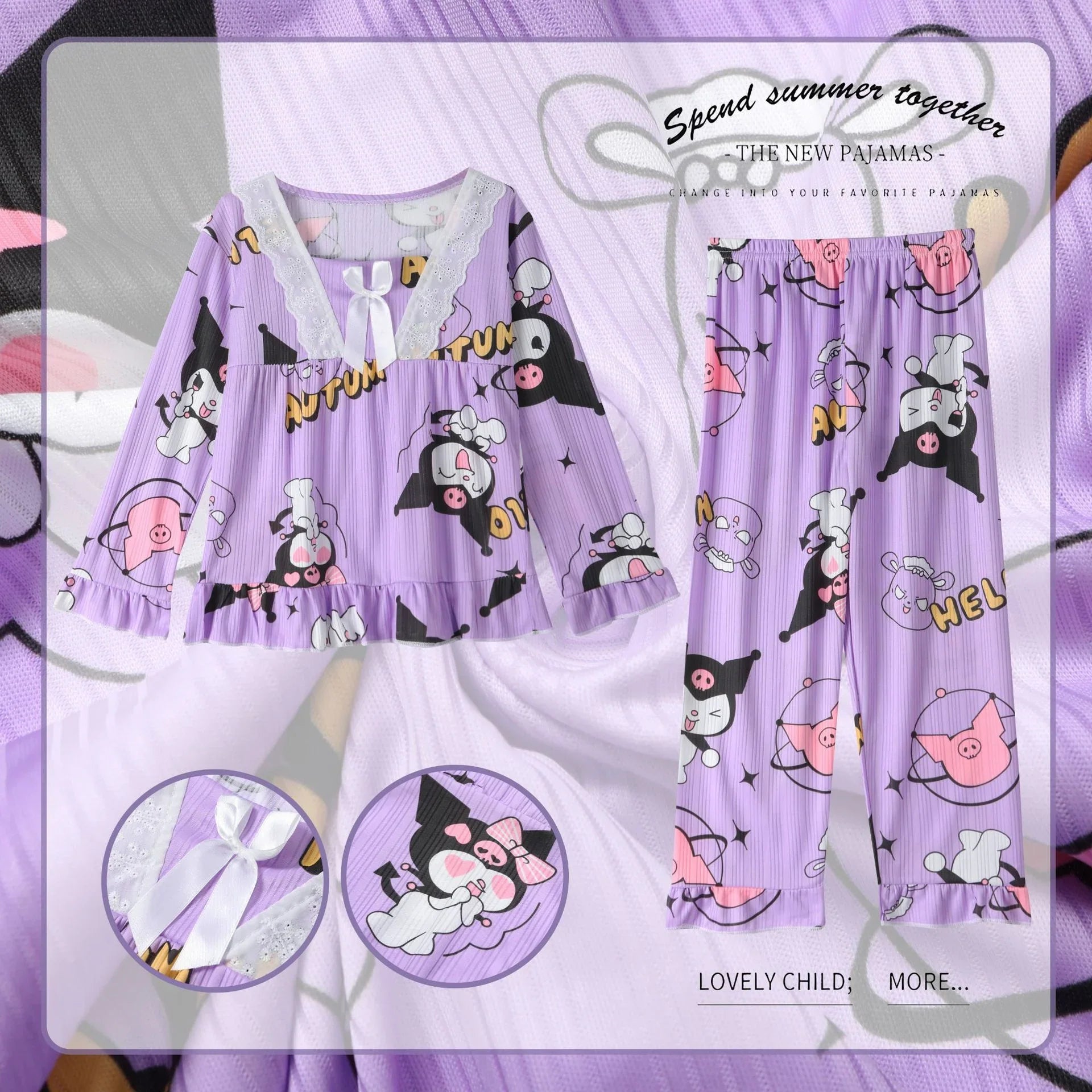 Sanrio Cartoon Children Pajamas - Anime - Sleepwear & Loungewear - 13 - 2024