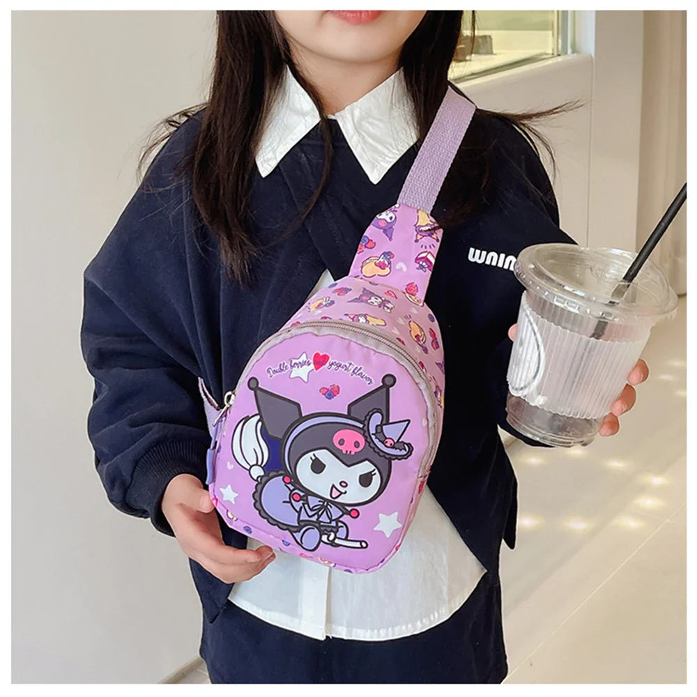 Sanrio Anime Chest Bag: Hello Kitty Kuromi Pochacco Cinnamoroll Pompompurin - Anime - Luggage & Bags - 2 - 2024