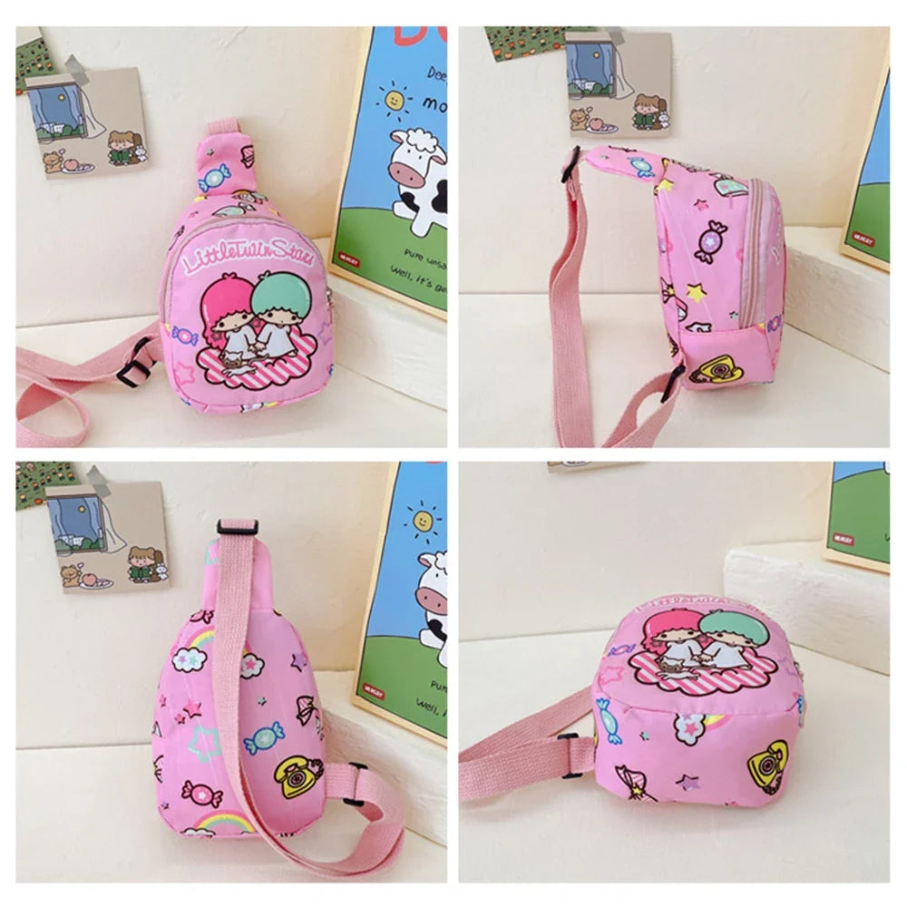 Sanrio Anime Chest Bag: Hello Kitty Kuromi Pochacco Cinnamoroll Pompompurin - Anime - Luggage & Bags - 6 - 2024