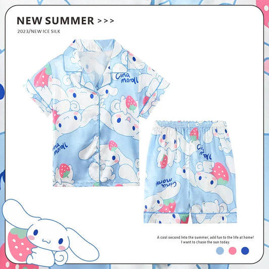 Anime Sanrio Kids Ice Silk Pajamas - Anime - Baby & Toddler Clothing - 2 - 2024