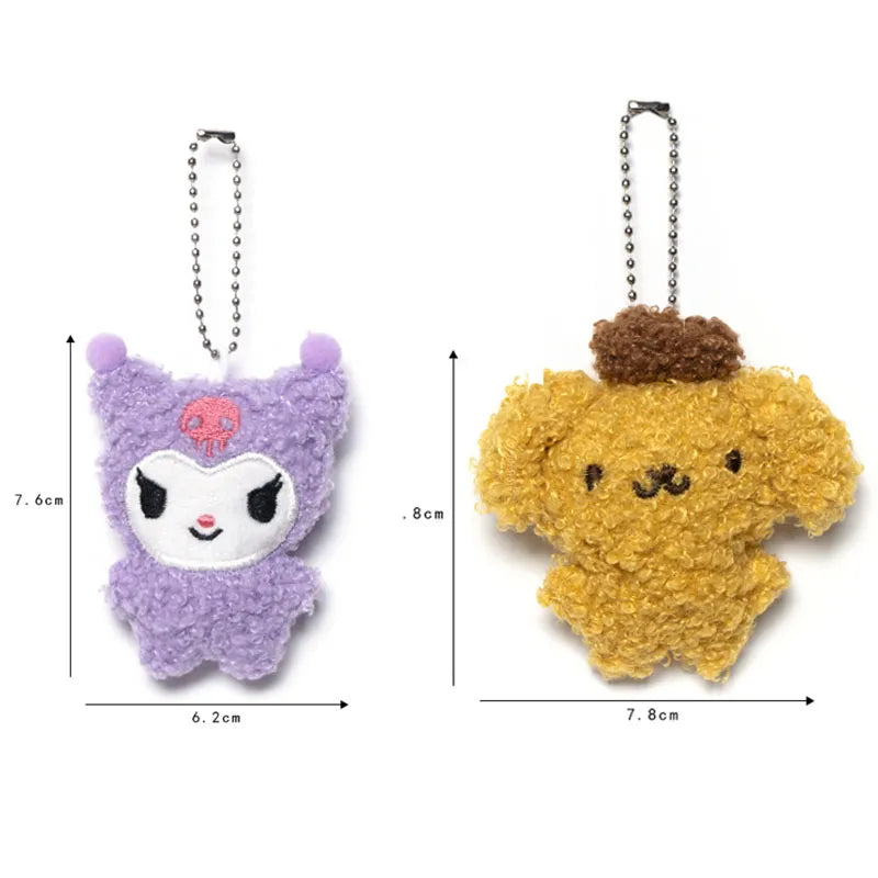 Sanrio Kuromi Cinnamoroll Cat Doll Keychain - A-2pcs 2 - Anime - Stuffed Animals - 16 - 2024