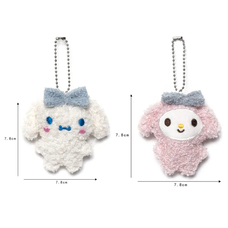 Sanrio Kuromi Cinnamoroll Cat Doll Keychain - A-2pcs - Anime - Stuffed Animals - 14 - 2024