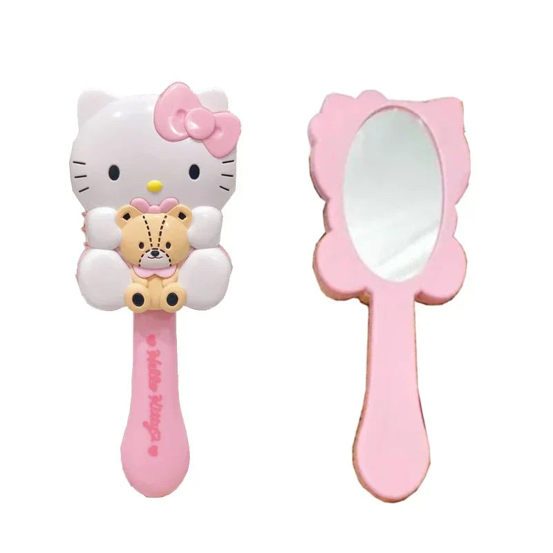 Sanrio Anime Kuromi Hand-held Makeup Mirror - Hello Kitty 2 - Anime - Makeup Tools - 16 - 2024