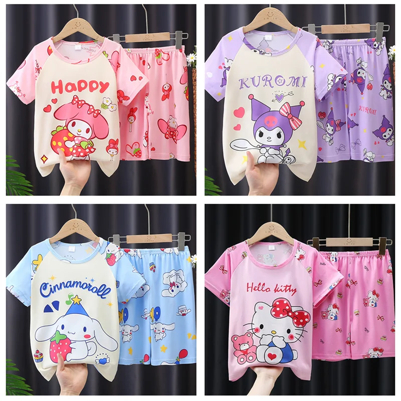 Sanrio Kuromi Pajamas Set - Cute Anime Children Sleepwear - Anime - Clothing Tops - 1 - 2024