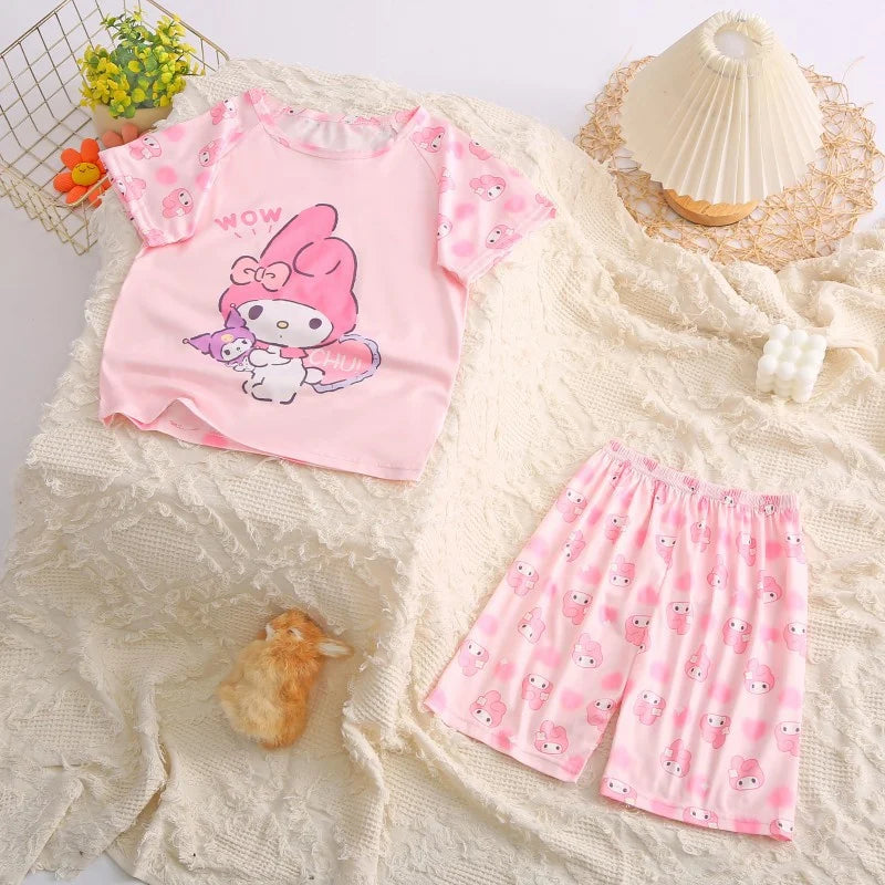 Sanrio Kuromi Pajamas Set - Cute Anime Children Sleepwear - 19 / 8(95-105cm) - Anime - Clothing Tops - 17 - 2024