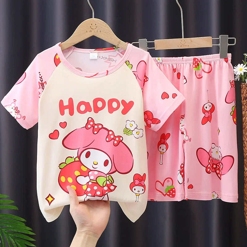 Sanrio Kuromi Pajamas Set - Cute Anime Children Sleepwear - Anime - Clothing Tops - 6 - 2024