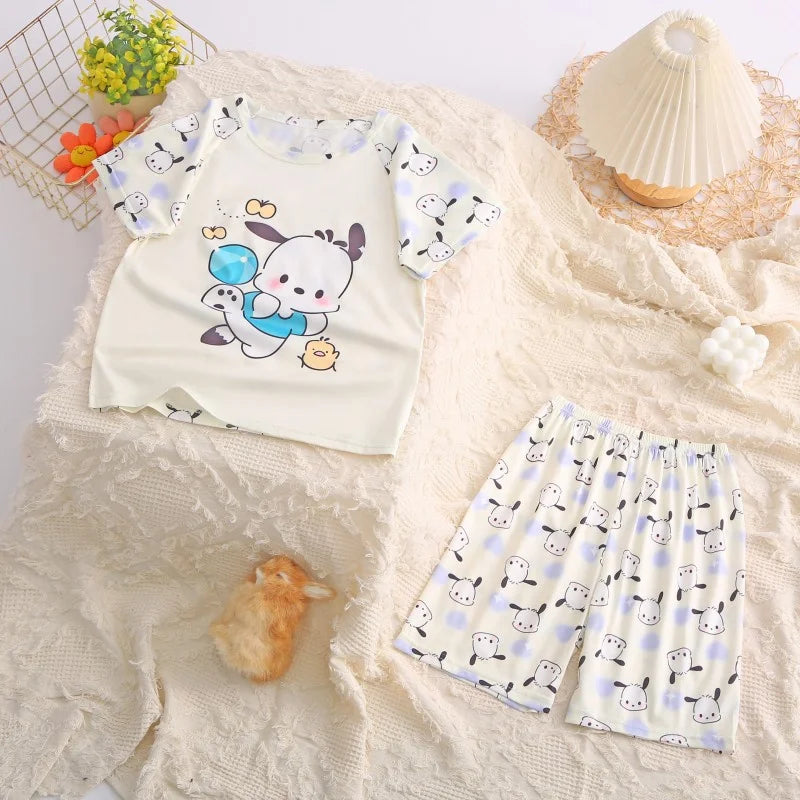 Sanrio Kuromi Pajamas Set - Cute Anime Children Sleepwear - 21 / 8(95-105cm) - Anime - Clothing Tops - 14 - 2024