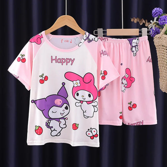 Sanrio Kuromi Pajamas Set - Cute Anime Children Sleepwear - Anime - Clothing Tops - 2 - 2024
