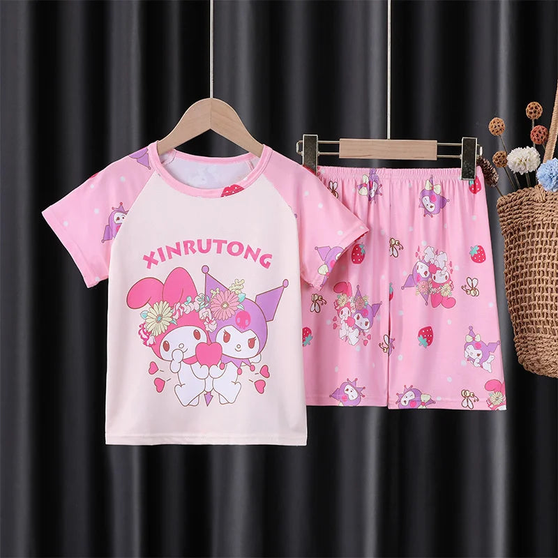 Sanrio Kuromi Pajamas Set - Cute Anime Children Sleepwear - 24 / 12(115-125cm) - Anime - Clothing Tops - 12 - 2024