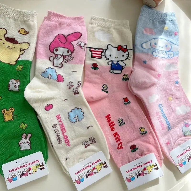 Sanrio Anime Socks - Hello Kitty Kuromi Melody Cinnamoroll - Anime - Socks - 5 - 2024