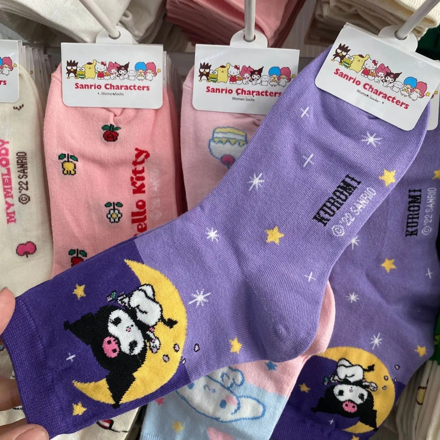 Sanrio Anime Socks - Hello Kitty Kuromi Melody Cinnamoroll - Kuromi 1 - Anime - Socks - 13 - 2024