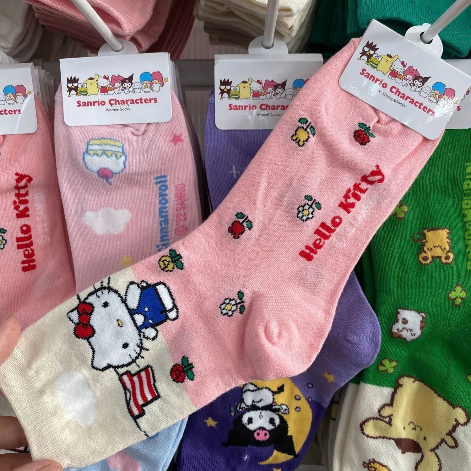 Sanrio Anime Socks - Hello Kitty Kuromi Melody Cinnamoroll - hellokitty - Anime - Socks - 11 - 2024