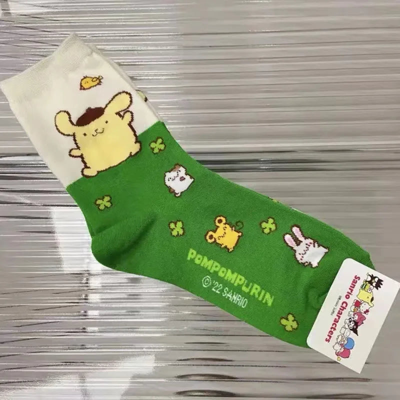 Sanrio Anime Socks - Hello Kitty Kuromi Melody Cinnamoroll - Pompom Purin - Anime - Socks - 15 - 2024