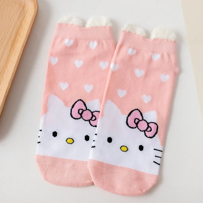 Sanrio Anime Socks - Hello Kitty Kuromi Melody Cinnamoroll - hellokitty 2 - Anime - Socks - 17 - 2024