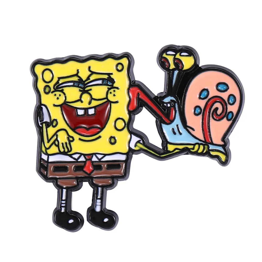 Sponge Bob Enamel Pins - Creative Cartoon Anime Lapel Brooches - W7009 - Anime - Brooches & Lapel Pins - 13 - 2024