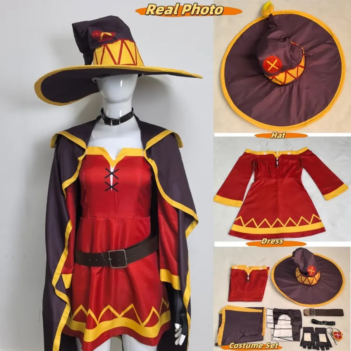 Anime Witch Costume Set with Cloak and Hat for Cosplay Kawaii Stop Anime Witch Costume Set with Cloak and Hat for Cosplay Kawaii Stop