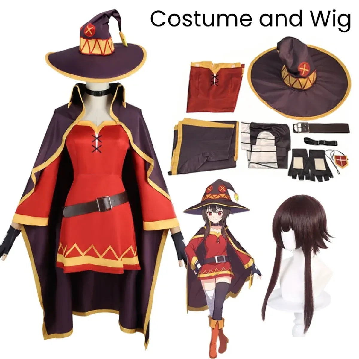 Anime Witch Costume Set with Cloak & Hat - Anime - Cosplay - 7