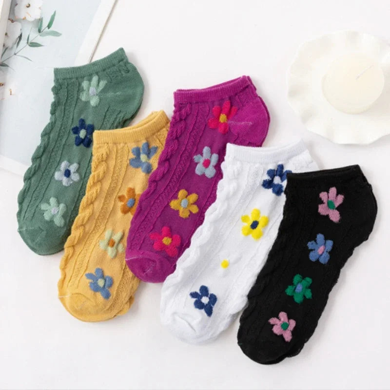 Ankle Boat Socks for Women - Breathable Spring Autumn Casual Socks - Style 04 / EU 36-40 - Women’s Clothing &