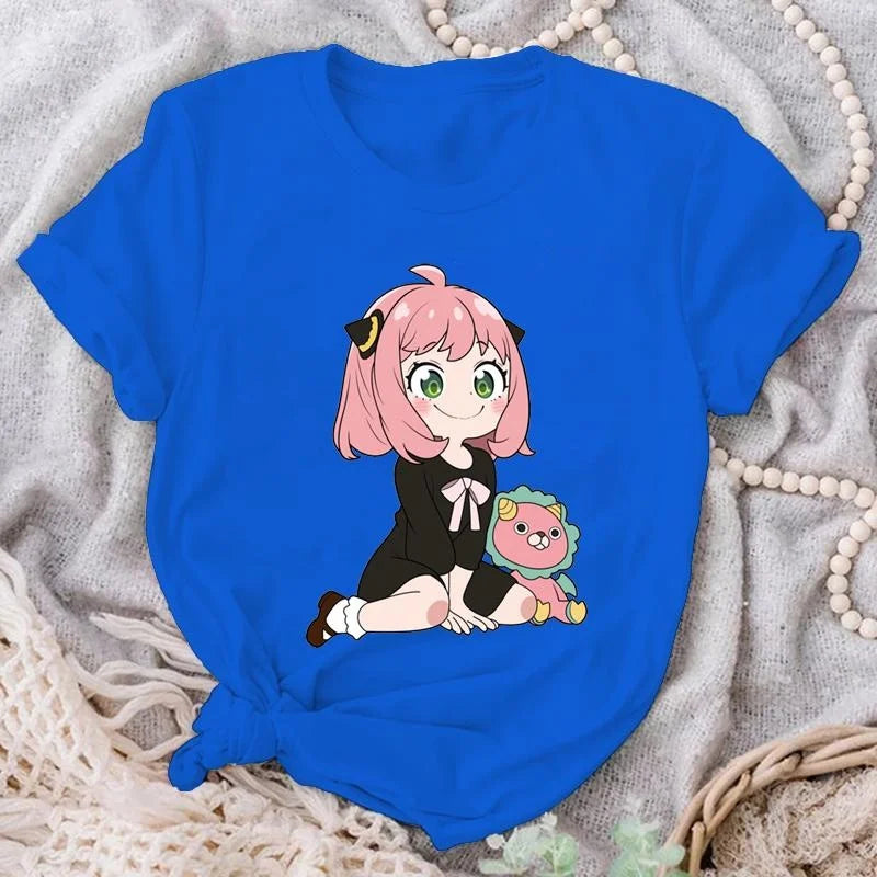 Anya Forger Graphic T-shirt - Cute Anime Fashion - Blue / XS - T-Shirts - Shirts & Tops - 10 - 2024