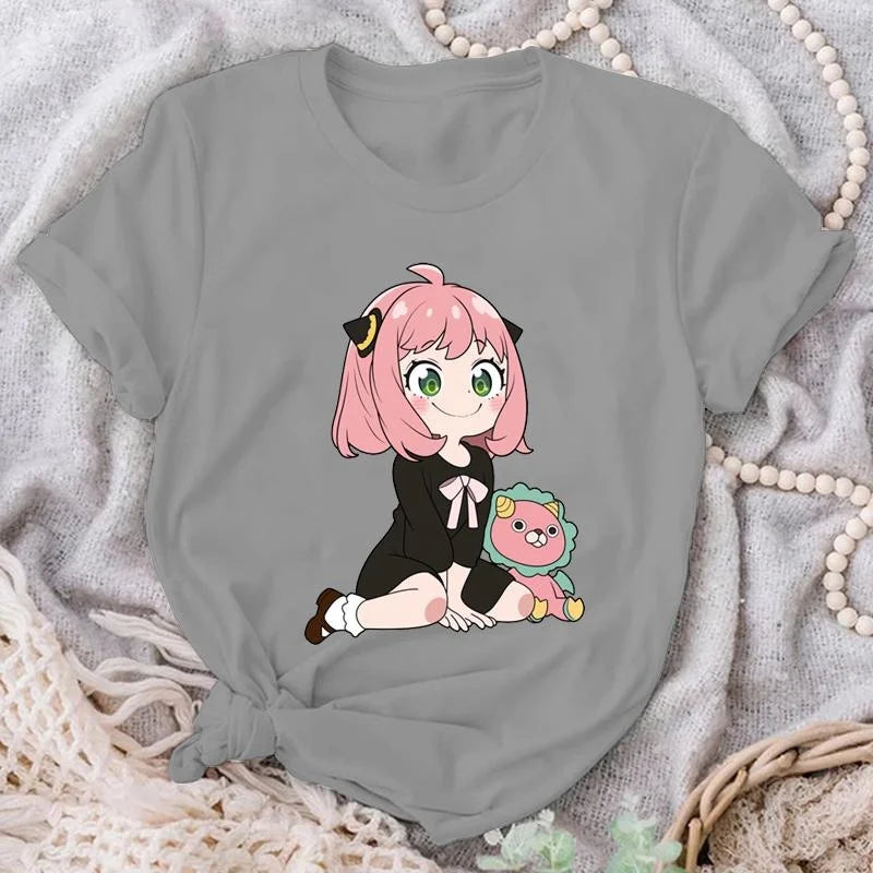 Anya Forger Graphic T-shirt - Cute Anime Fashion - Gray / XS - T-Shirts - Shirts & Tops - 2 - 2024