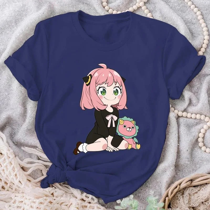 Anya Forger Graphic T-shirt - Cute Anime Fashion - Dark blue / XXS - T-Shirts - Shirts & Tops - 5 - 2024